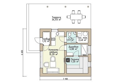 Баня из газобетона 33м2 - фото №3