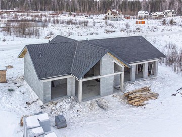 Завершили строительство коробки дома из газобетона 223м2 - фото №4