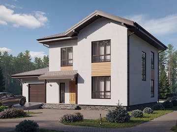 Проект двухэтажного дома Резиденция 178м² - фото №1