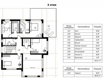 Двухэтажный дом 250 м² по индивидуальному проекту - фото №9