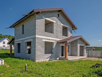 Cтроительство коробки двухэтажного дома 161м² по индивидуальному проекту