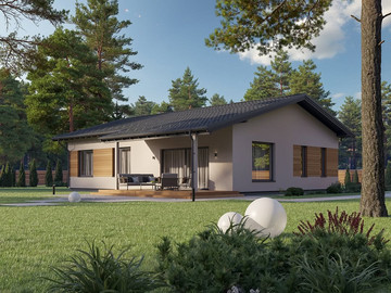 Проект одноэтажного, современного дома Классик 118м2 - фото №2