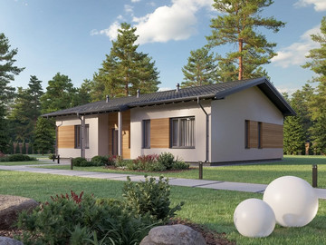 Проект одноэтажного, современного дома Классик 118м2 - фото №3