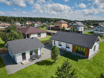 Дом по проекту Хвойный 96м2 и баня 34м2 в КП Клевер - фото №1