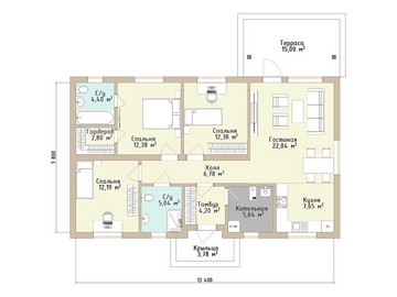 Дом по проекту Хвойный 96м2 и баня 34м2 в КП Клевер - фото №10