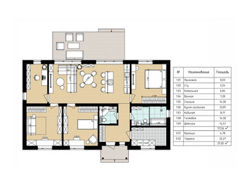 Типовой проект одноэтажного дома Хвойный 115м2 с современным экстерьером - фото №6