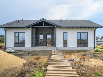 Завершили фасадные работы на одноэтажном доме 125м² в СНТ Новая Околица - фото №2