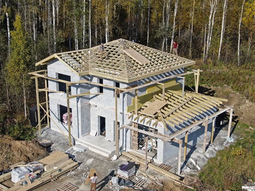 Монтируем кровлю дома в Первоуральском ГО, с. Новоалексеевское