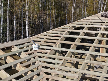 Монтируем кровлю дома в Первоуральском ГО, с. Новоалексеевское - фото №8