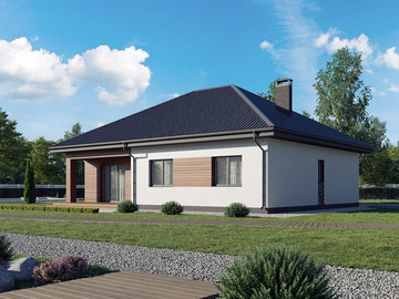 Проект дома Современный 140м², для любителей планировок с коридором. - фото №4