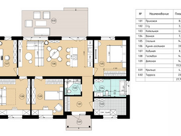 Строим дом по проекту Хвойный 115м² в КП Заповедник, парк Ласточка - фото №10