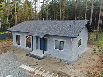 Строим дом по проекту Хвойный 115м² в КП Заповедник, парк Ласточка