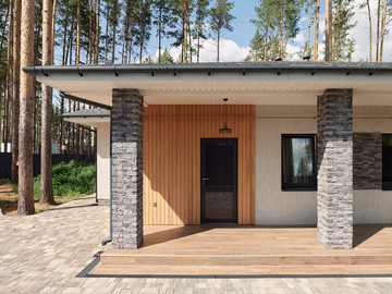 Одноэтажный дом 130м² по индивидуальному проекту в КП Заповедник