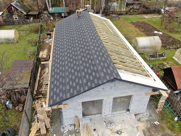 Возвели коробку дома по проекту Хвойный 96² всего за 2 месяца - фото №1