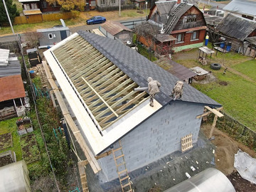 Возвели коробку дома по проекту Хвойный 96² всего за 2 месяца - фото №3