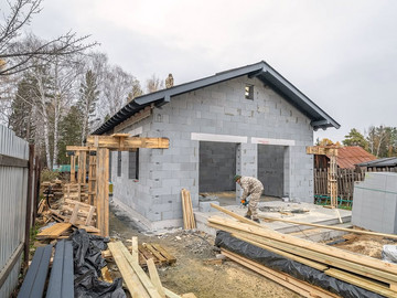 Возвели коробку дома по проекту Хвойный 96² всего за 2 месяца - фото №4