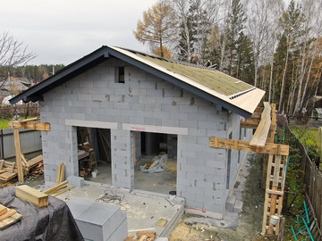 Возвели коробку дома по проекту Хвойный 96² всего за 2 месяца - фото №8