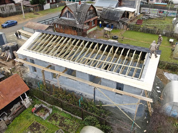 Возвели коробку дома по проекту Хвойный 96² всего за 2 месяца - фото №9