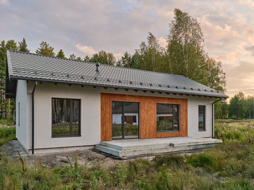 Новость Одноэтажный дом по индивидуальному проекту в КП Заповедник