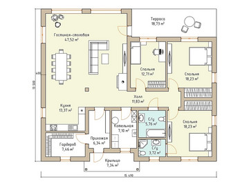 Проект и реализация одноэтажного дома Макси 145м² - фото №8