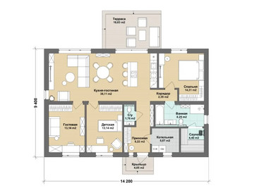 Проект Хвойный 105м² в КП Заповедник, парк Стрижи - фото №3