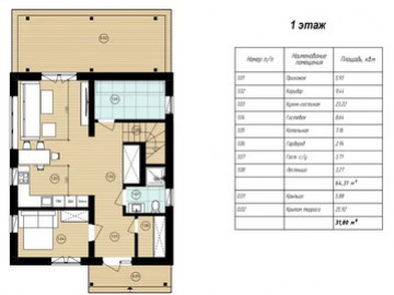 Обновленный проект двухэтажного дома Вирджиния 125м² - фото №4